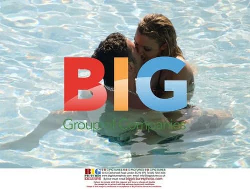 Jodie Marsh and Scott Sullivan by Pool