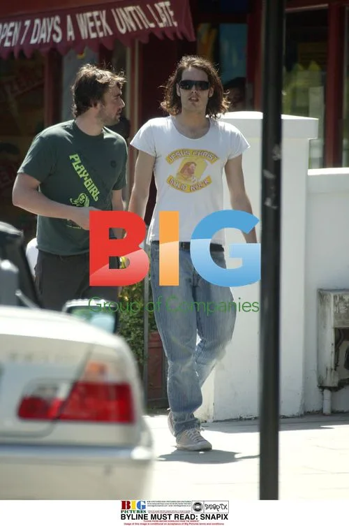 Russell Brand Out with Friends in North London