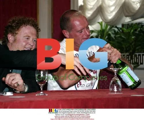 Mick Hucknall and Paul Gascgoine at Press Conference