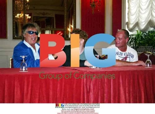 Rod Stewart, Mick Hucknall and Paul Gascgoine at Press Conference