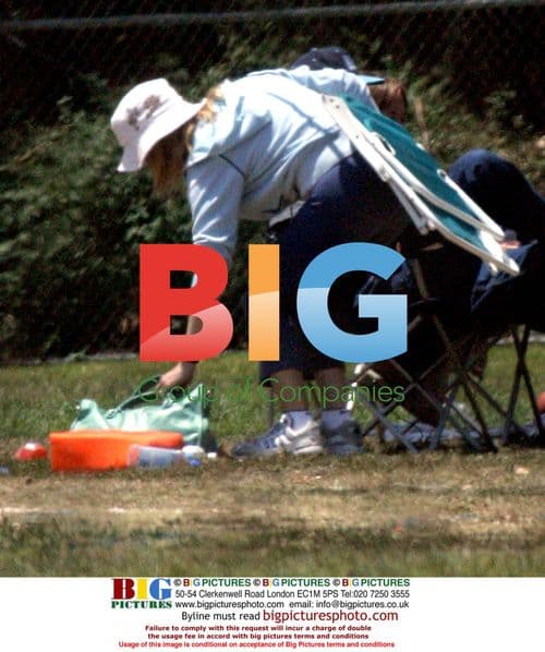 Marg Helgenberger watches son play flag football