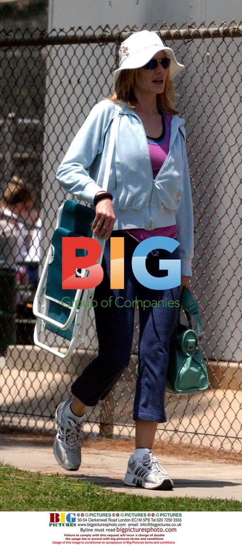 Marg Helgenberger watches son play flag football