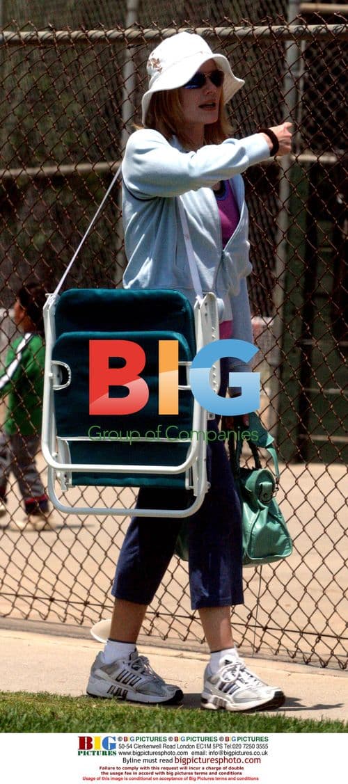 Marg Helgenberger watches son play flag football