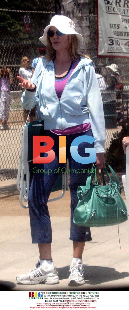 Marg Helgenberger and family at flag football