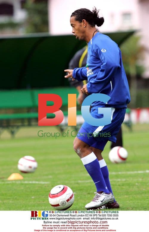 Ronaldinho Gaucho Training with Brazilian National Team