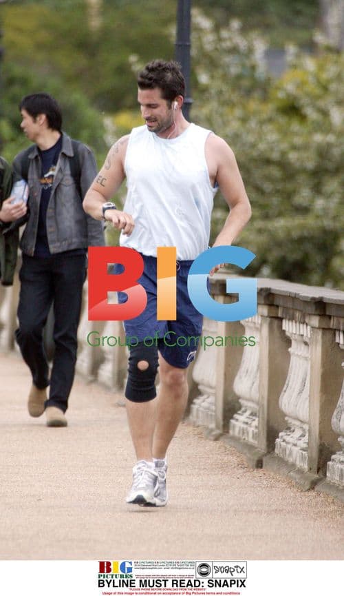 Actor Cristian Solimeno Jogging in London