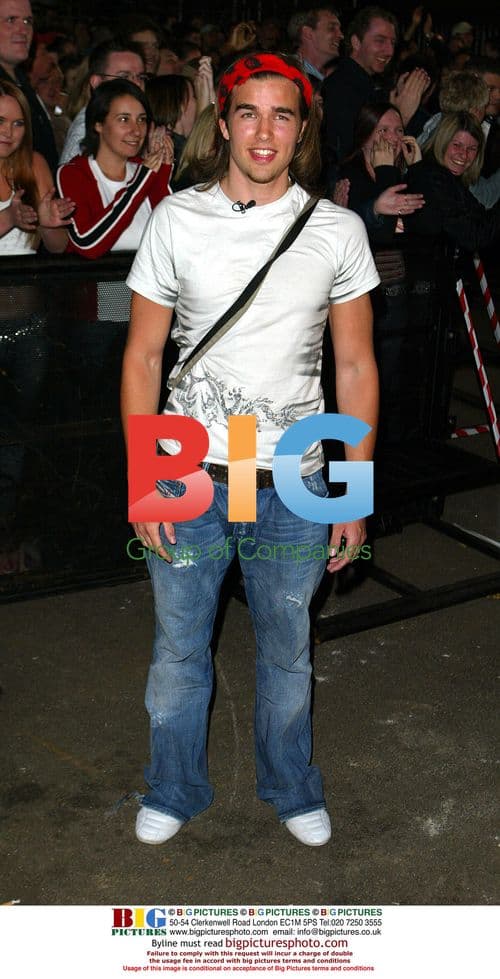 Stuart Wilson entering Big Brother house