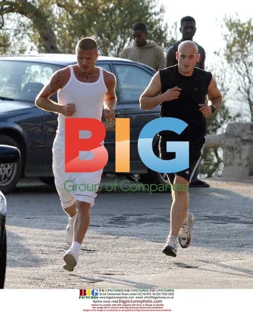 David Beckham Jogging in France
