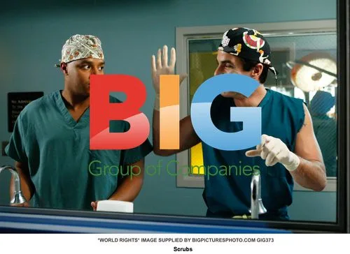 SCRUBS Cast on Set