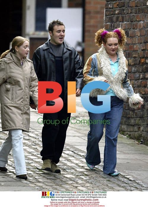 Alan Halsall and Jenny McAlpine on Coronation Street Set