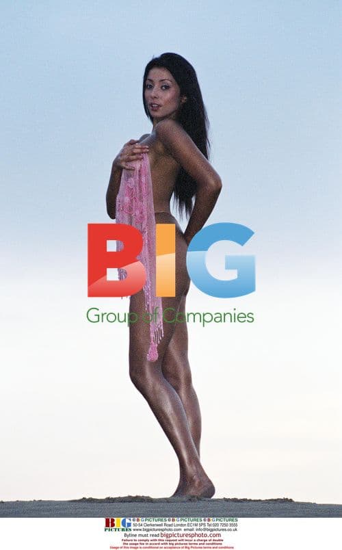 Model Rachel Grant on photo-shoot in Spain