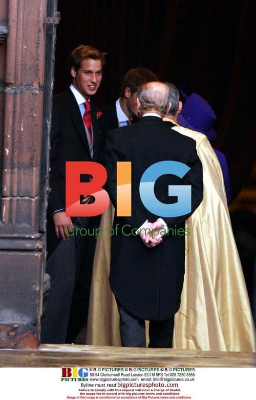 The Queen and Princes at Grosvenor-Van Cutsem Wedding