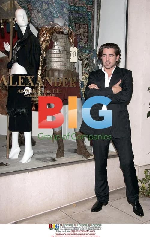 Colin Farrell unveils 'Alexander' display at Barneys