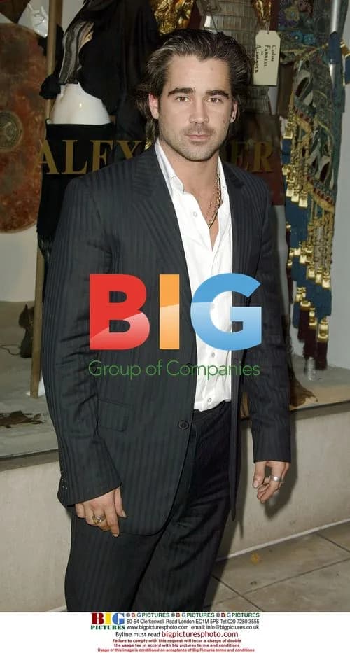 Colin Farrell unveils Alexander costumes at Barneys