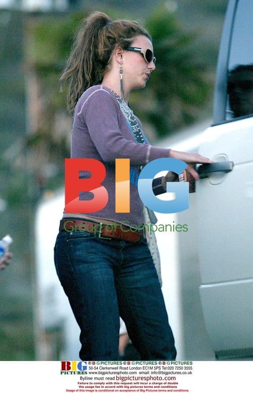 Britney Spears with Husband and Brother on Movie Set