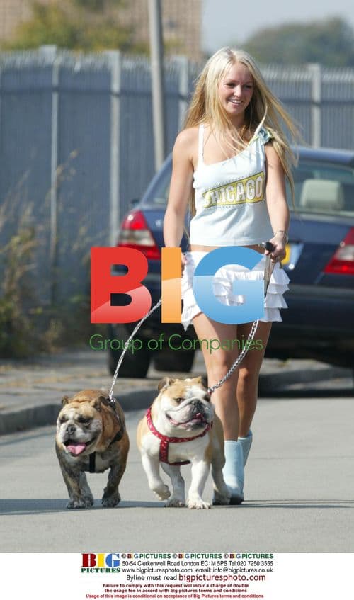 Jennifer Ellison Walks Dogs in Liverpool
