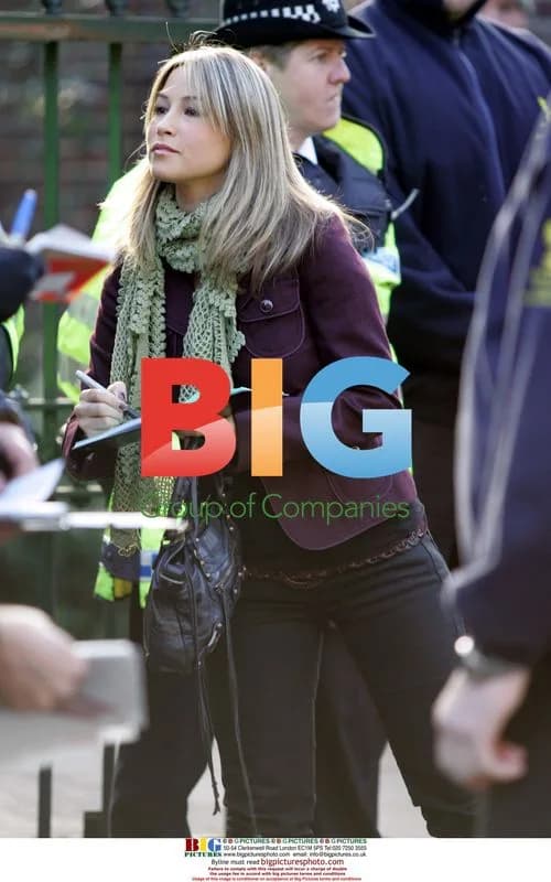 Rachel Stevens recording Band Aid single in London