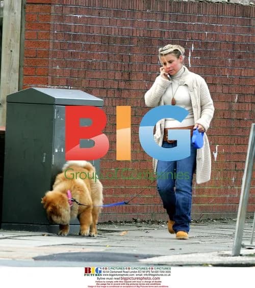 Coleen McLoughlin Walks Dog