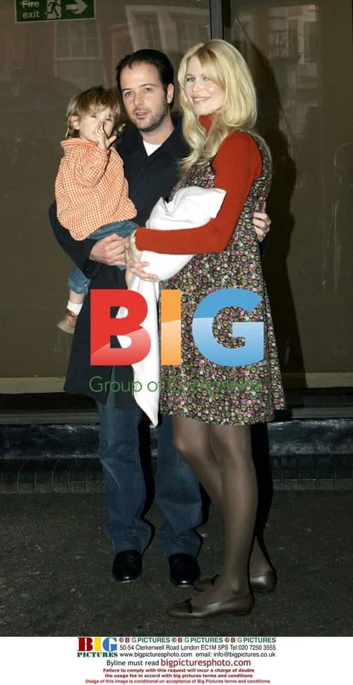 Claudia Schiffer with Family at Hospital