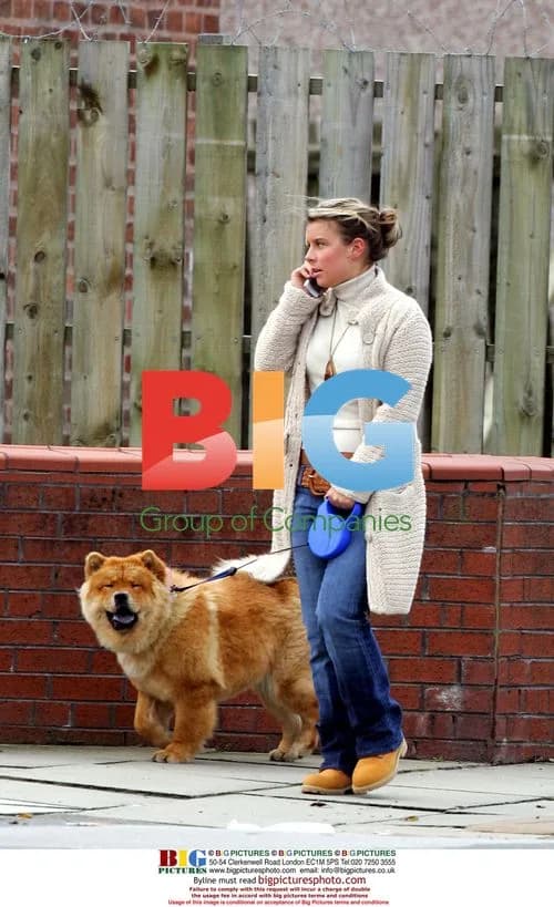 Coleen McLoughlin Walking Dog