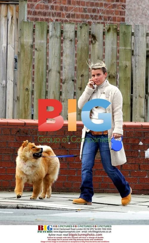 Coleen McLoughlin walks dog in Liverpool