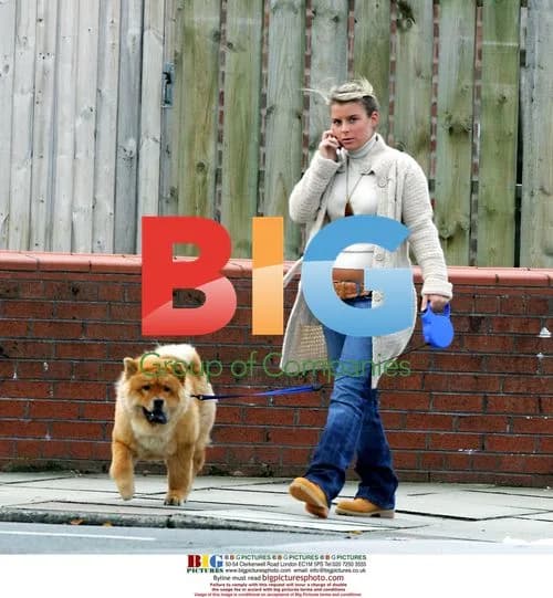 Coleen McLoughlin Walking Dog