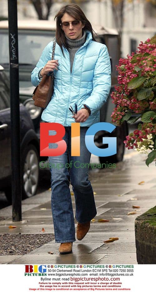 Liz Hurley out with son Damien