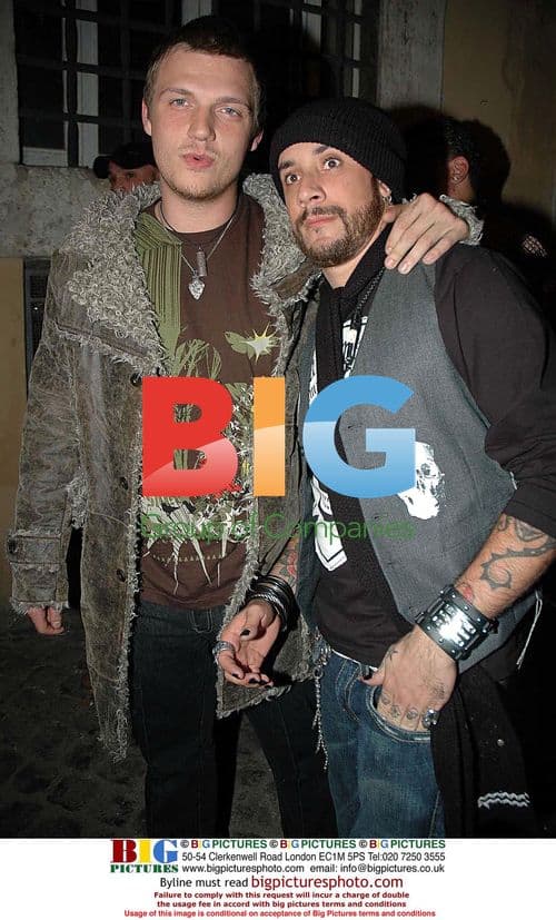 Nick Carter and AJ at Usher\'s Party in Rome