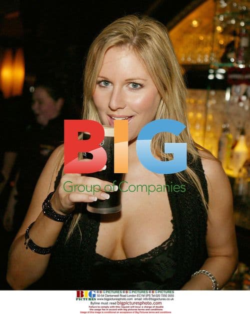 Abi Titmuss Pulls Pints at Bennigan's Pub in Dublin