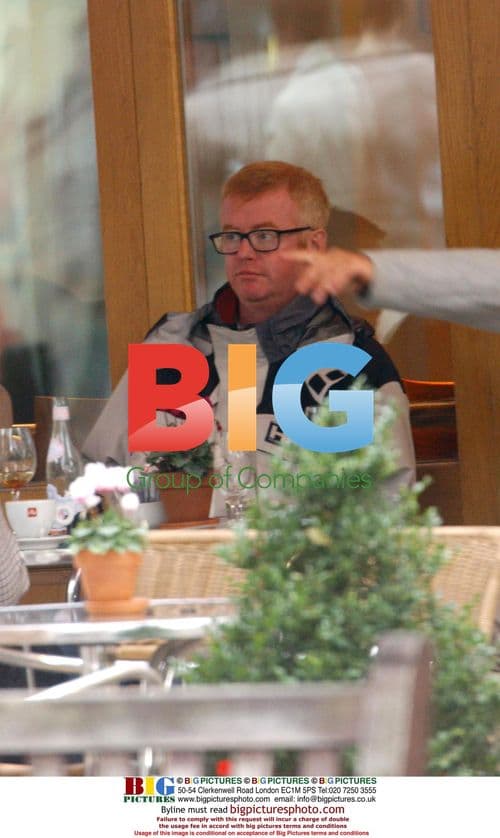 Chris Evans Looking Glum in London