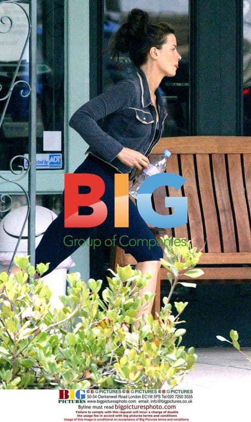 Kate Beckinsale Running Errands and Exercising