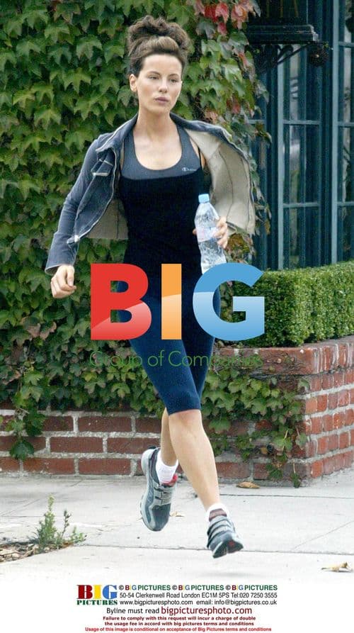 Kate Beckinsale Running Errands and Exercising
