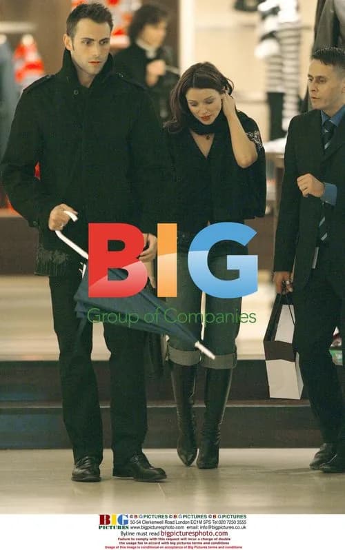 Dannii Minogue and friend Benjamin Heart shopping in London