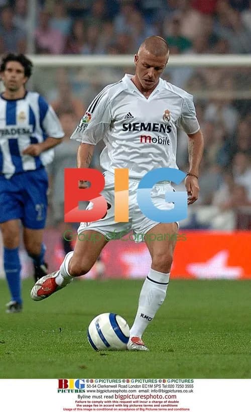 David Beckham Plays Football Match