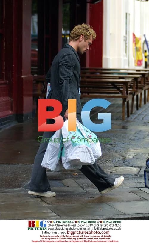 Jude Law Buys Groceries in London