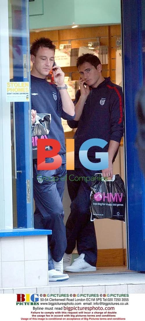 England stars John Terry and Frank Lampard shopping in Manchester