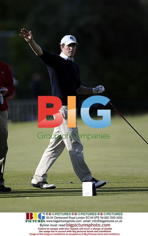 Hugh Grant at Dunhill Links Golf Tournament