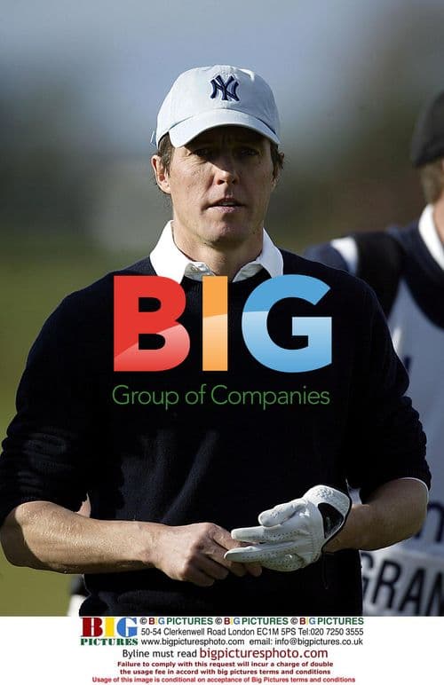 Hugh Grant at Dunhill Links Pro/Celeb Golf