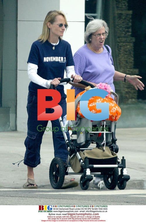 Helen Hunt and Family Stroll in Santa Monica