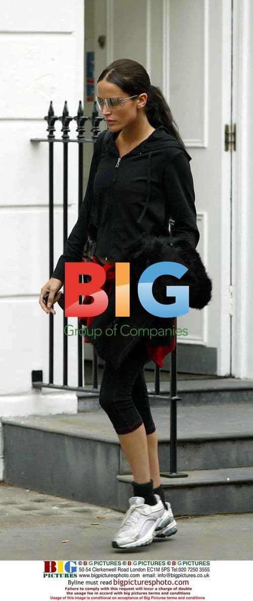 Model Sophie Anderton leaving HB health club