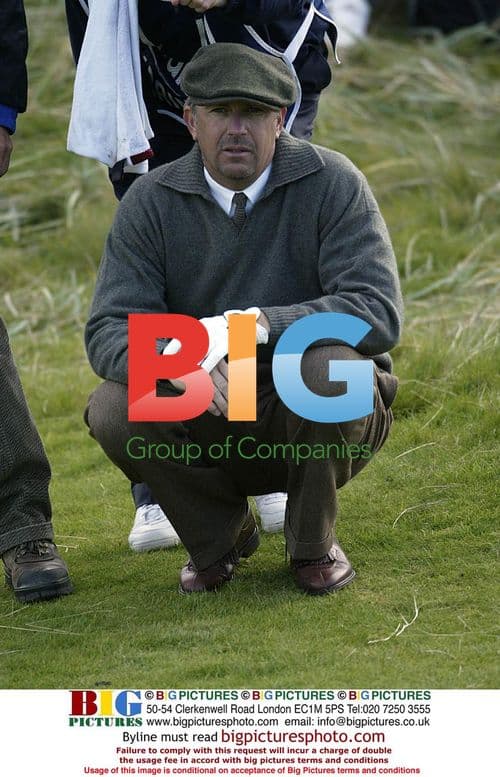 Kevin Costner Plays Golf at Carnoustie