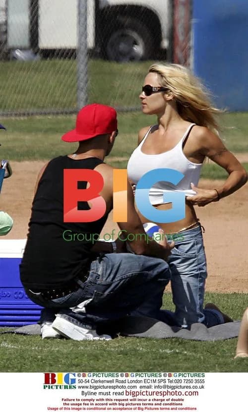 Pamela Anderson at Son's Soccer Game