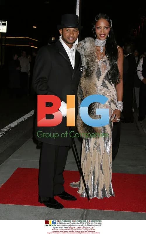 Usher and Naomi Campbell at Birthday Celebration