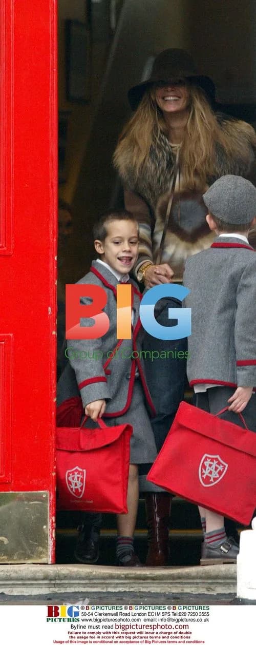 Elle Macpherson Picks Up Son from School in London