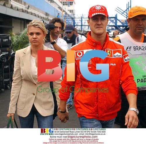 Michael Schumacher and Wife Corina at Interlagos
