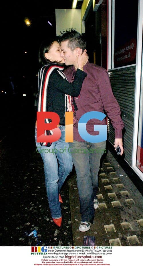 Matt Jay from Busted with mystery girl in London