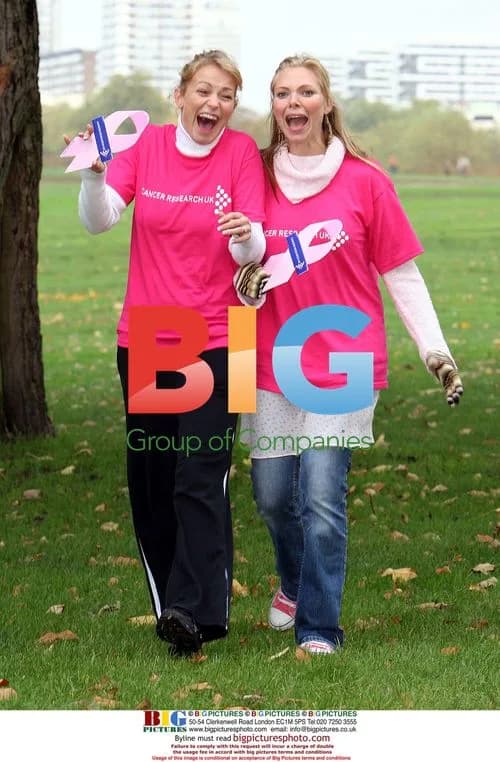 Actresses Terry Dwyer and Samantha Janus at Breast Cancer Awareness Walk