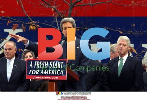 John Kerry and Bill Clinton Campaign Rally