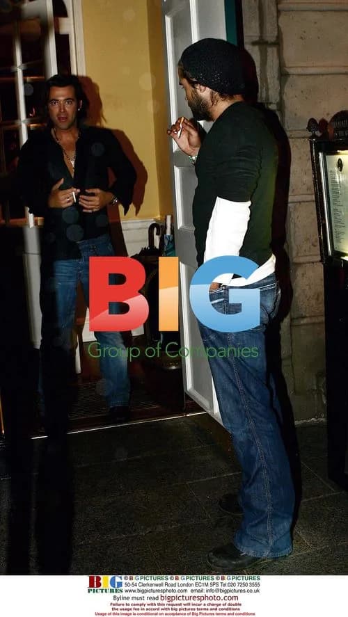 Colin Farrell and Brother Smoke Outside Dublin Restaurant