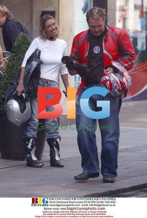 Model Jodie Marsh on Motorcycle